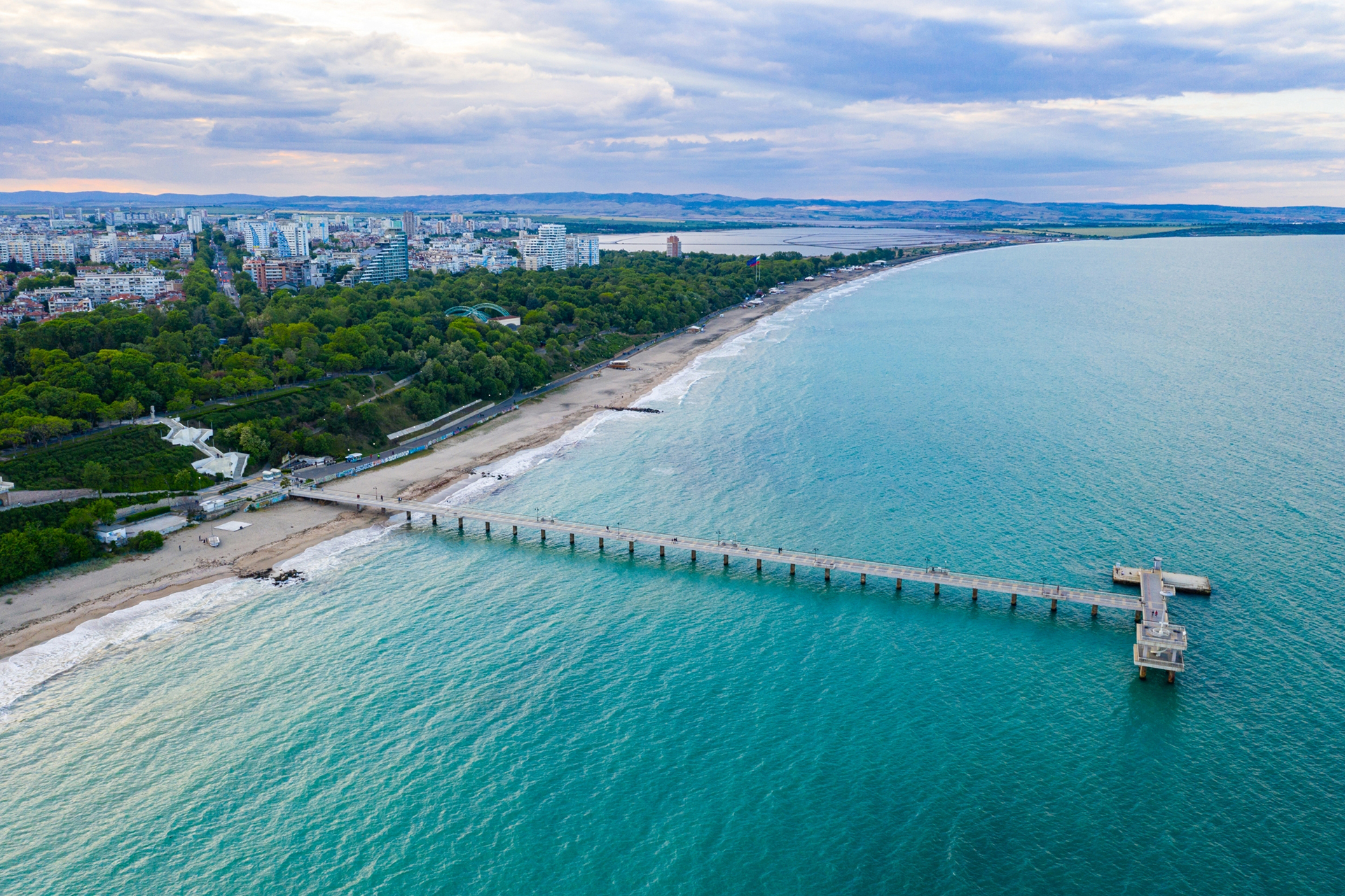 Вид на місто з моря, Бургас, Болгарія