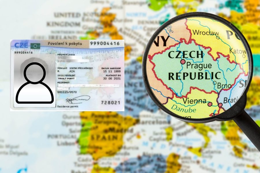 Карта Чехії з посвідкою на проживання